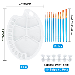 Пластиковые краски палитры с отверстием для большого пальца DIY-GA0001-62