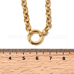 Женские ожерелья-цепочки Rolo с подвеской из нержавеющей стали 304 NJEW-Z091-04G