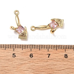 Латунные микро проложить кубического циркония подвески KK-A259-32G