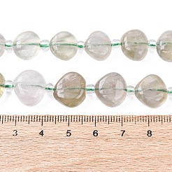 Нити резных бусин из натурального зеленого кварца&nbsp;G-H339-A05-01