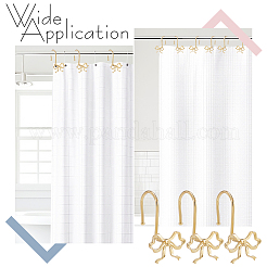 2 Set Duschvorhanghaken aus Legierung mit Schleife für Badezimmer&nbsp;FIND-GO0004-38