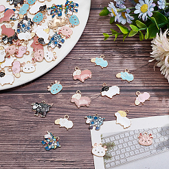 Подвески из сплава эмали 60шт 12 стиля&nbsp;ENAM-PH0002-77