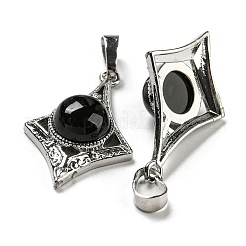 Природные подвески обсидиана&nbsp;X-G-P517-03P-04