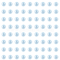 Окрашенный распылением абс-пластик имитация жемчужных бусин&nbsp;OACR-PA0001-38B-02