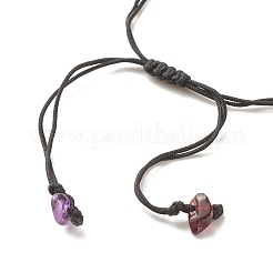 Плетеный браслет из бисера из натуральных и синтетических смешанных драгоценных камней BJEW-JB08011