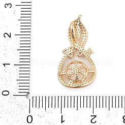 Латунные микро-паве прозрачные кубические цирконии европейские подвески-шармы KK-Q026-14G