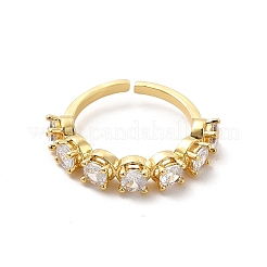 Открытое кольцо-манжета из кубического циркония RJEW-C055-01G-01