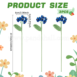 Цветочные украшения ручной работы крючком из полиэфирной пряжи&nbsp;DIY-WH0430-622A