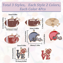 Подвески из сплава эмали 24шт 6 стиля&nbsp;FIND-SC0009-07