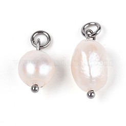 Подвески из натурального барочного жемчуга кеши и культивированного пресноводного жемчуга PEAR-Q013-01C
