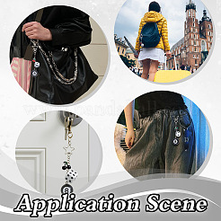 4 шт. 2 стиля подвесные украшения из пластика и эмали сплава&nbsp;HJEW-ME00024