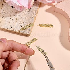 Ciondoli in ottone con micro pavé di zirconi trasparenti da 5 pezzo&nbsp;ZIRC-SZ0005-26G