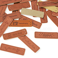 20 шт. 10 стиля прямоугольные бирки из искусственной кожи&nbsp;FIND-TA0008-52