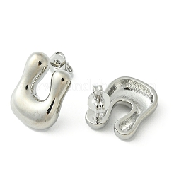 Boucles d'oreilles en laiton plaqué à crémaillère&nbsp;EJEW-S222-01P-U