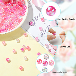 5 цвет прозрачных акриловых бусин&nbsp;MACR-PA0001-03B-02