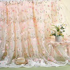 6 ярд сетчатой ткани из молочного волокна с цветочным узором&nbsp;DIY-NB0014-82A