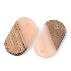 Подвески из непрозрачной смолы и ореха&nbsp;RESI-S389-023A-C02