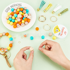 Набор для самостоятельного изготовления бисерного брелока-браслета&nbsp;DIY-CA0004-43