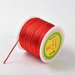 メタリック糸付き  レッド  2mm  約109.36ヤード（100m）/ロール&nbsp;OCOR-F002-700
