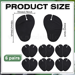 6 Paar Kunstleder-Vorfußpolster für Flip-Flops&nbsp;FIND-GA0008-31C