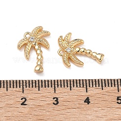 Латунные микропаве прозрачные подвески с фианитом&nbsp;KK-C168-18G