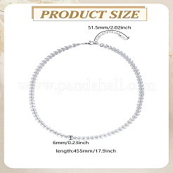 1 шт. ожерелья из сплава в виде листовидных звеньев для женщин&nbsp;NJEW-LP0003-11