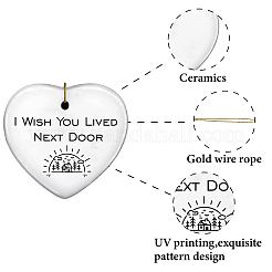 1 шт. фарфоровые большие подвески ручной работы AJEW-CN0002-04E