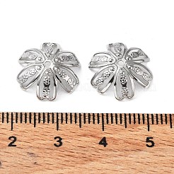 Echte 18 Karat vergoldete Perlenkappe aus 304er Edelstahl&nbsp;STAS-Q307-01P