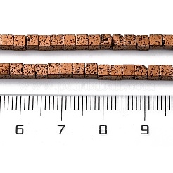 Гальванические бусины из натуральной лавы G-A256-B01-02F