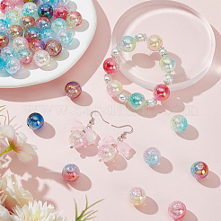 50 шт. УФ-покрытие переливающиеся прозрачные акриловые бусины с трещинками MACR-SP0001-05