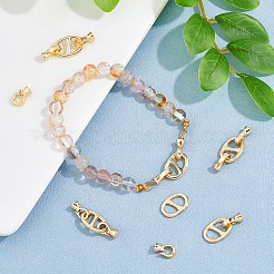 10 шт. латунные раскладывающиеся застежки KK-HS0001-32