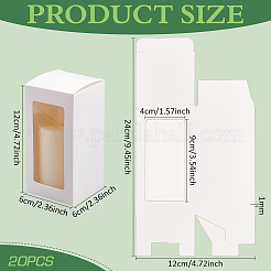 Бумажные коробки для конфет с прозрачным окошком из пвх&nbsp;CON-WH0097-07A-01A