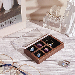 Boîte de présentation de bijoux en bois mini rectangle&nbsp;CON-WH0095-44B