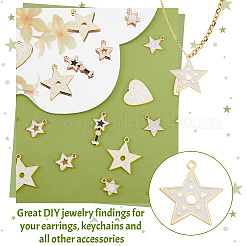 48шт 6 стиля подвески из сплава с эмалью&nbsp;ENAM-GA0001-10