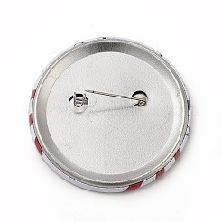 День независимости плоские круглые значки из белой жести&nbsp;JEWB-G021-01F