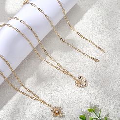 10 шт. 667 нержавеющая сталь цепочка-скрепка ожерелье NJEW-BBC0001-48B-G