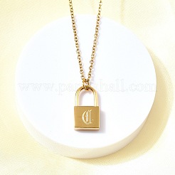 Ожерелья с подвесками из нержавеющей стали 304 Rolo NJEW-S444-01G-03