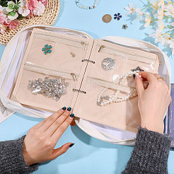 Aufbewahrungsbeutel aus Nylon für Schmuckorganizer mit losem Blatt&nbsp;ABAG-WH0063-115A