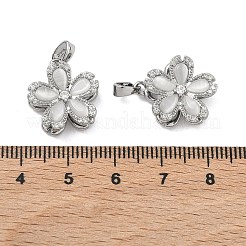 Pendenti girevoli in ottone micro pavé di zirconi cubici&nbsp;KK-A287-06P