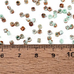 Cuentas de vidrio cilíndricas opacas estilo Picasso&nbsp;SEED-Q039-06A-13