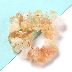 Сырые грубые натуральные цитриновые бисерные пряди G-P528-A01-01