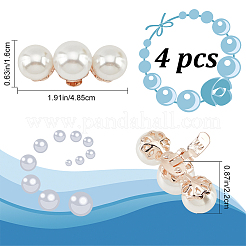 Сплав с пластиковой имитацией жемчуга украшения для обуви FIND-WH0126-170KCG