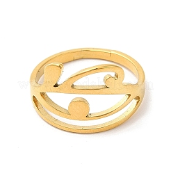 Anelli in acciaio inossidabile 304 placcati ioni (ip)&nbsp;RJEW-L107-003G