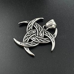 Мужские ожерелья с подвеской в виде тройного рога Одина из нержавеющей стали 304 в стиле викингов FR0632