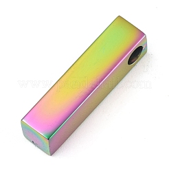 イオンプレーティング（IP）304ステンレスペンダント  長方形/棒  虹色  20x5x5mm  穴：3mm&nbsp;STAS-G208-03M