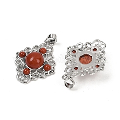 Природные красной яшмы подвески G-Z077-01P-10