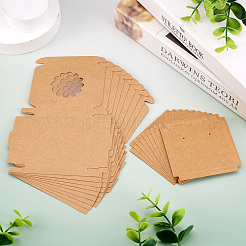 Квадратные коробки для хранения ювелирных изделий из крафт-бумаги CON-TAC0001-04A