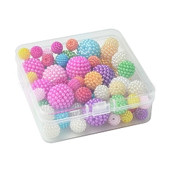 60шт 4 размера абс пластик имитация жемчуга бусины KY-FS0001-33