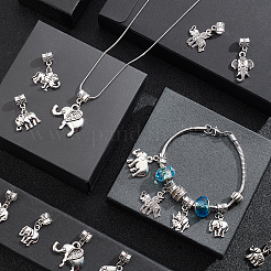 4 комплект европейских подвесок-шармов в тибетском стиле из сплава AJEW-PH0002-90