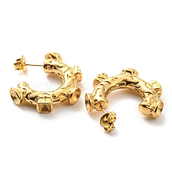 Фурнитура для сережек-гвоздиков в форме буквы С из нержавеющей стали 304 EJEW-B023-13G